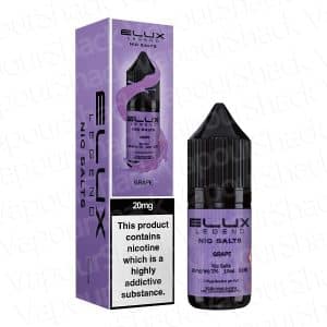Grape By Elux Legend - 10ml Nic Salts E-Liquid.
