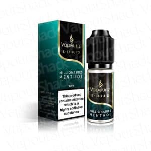 Millionaires Menthol By Vapouriz Premium - 10ml E-Liquid.